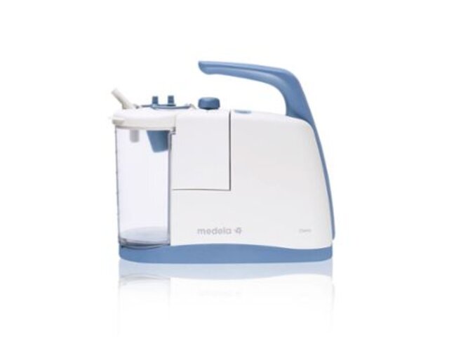 Side view of the Medela Clario airway suction pump.