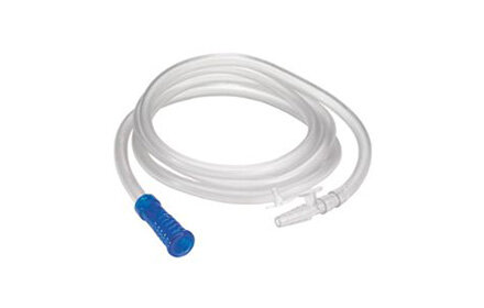 A disposable suction tube with fingertip for use with the Clario Airway and Clario Toni Pediatric Airway suction pumps.