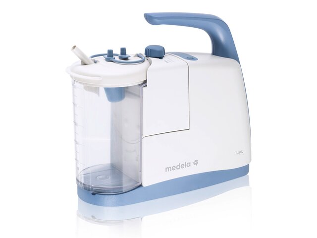 Side view of the Medela Clario Airway Suction Pump