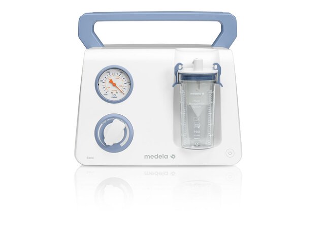 Una bomba de succión quirúrgica Medela Portable Basic.