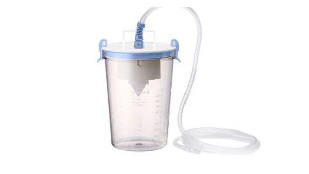 A Reusable Set from Medela, includes a PSU suction jar, plastic clamp holder and disposable tube, available in sizes 1, 2, 3 and 5 liters.
