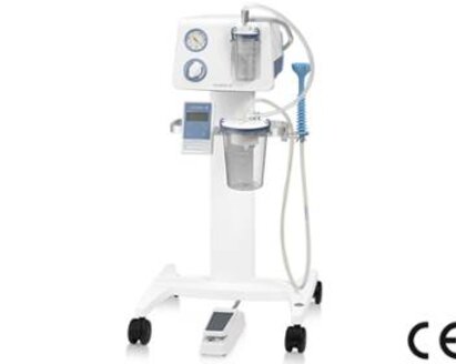 Un Sistema de Parto Asistido por Vacío Medela equipado con un temporizador Apgar y un pedal de control para succión manos libres.