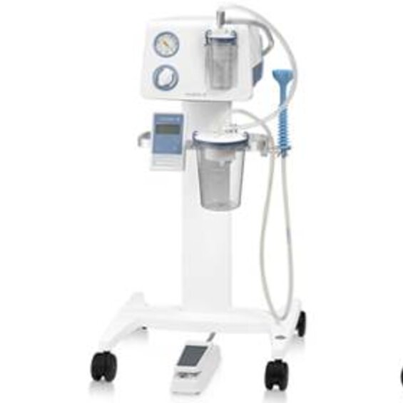 A Medela Vacuum Assisted Delivery System equipped with an Apgar timer and a foot control for hands-free suction.
