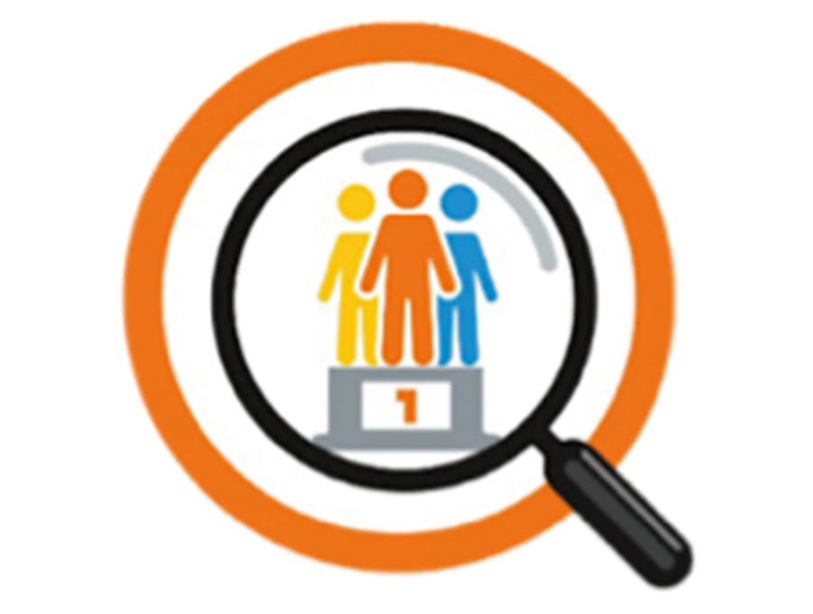 Working at Medela icon shows 3 people standing together on a podium over the #1.