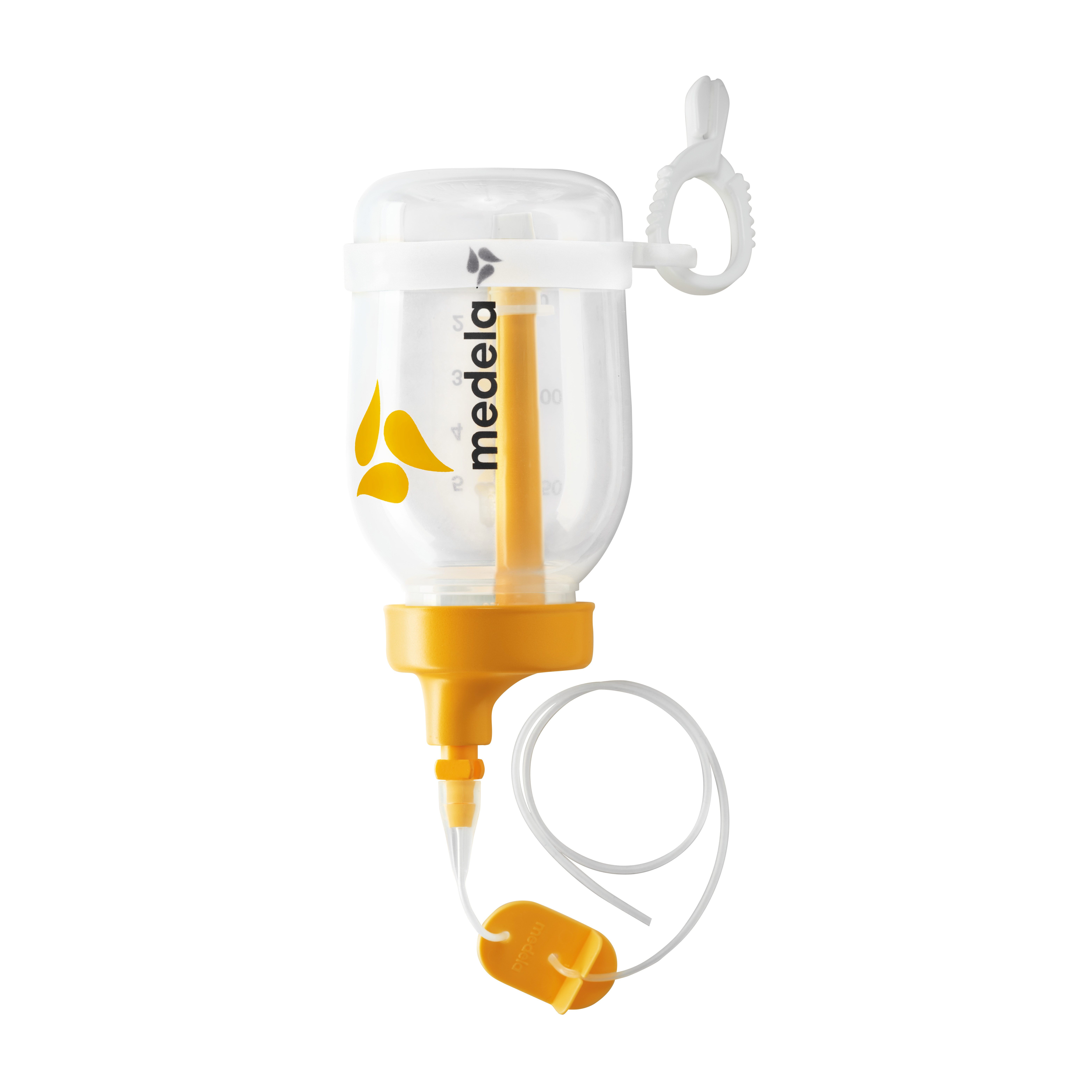 An assembled Supplemental Nursing System™ (SNS) with the associated parts.