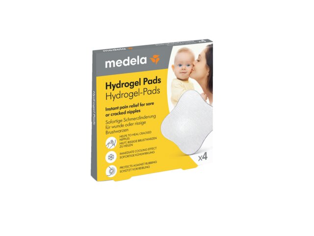Retail packaging of Medela Hydrogel Pads