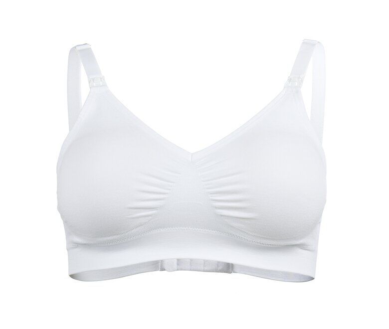 A Medela Comfy Bra in white.