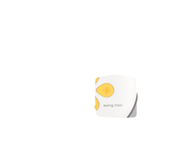 Tiralatte elettrico doppio Medela Swing Maxi™, con testo “Livelli” e “Imita il ritmo di suzione del bambino”.