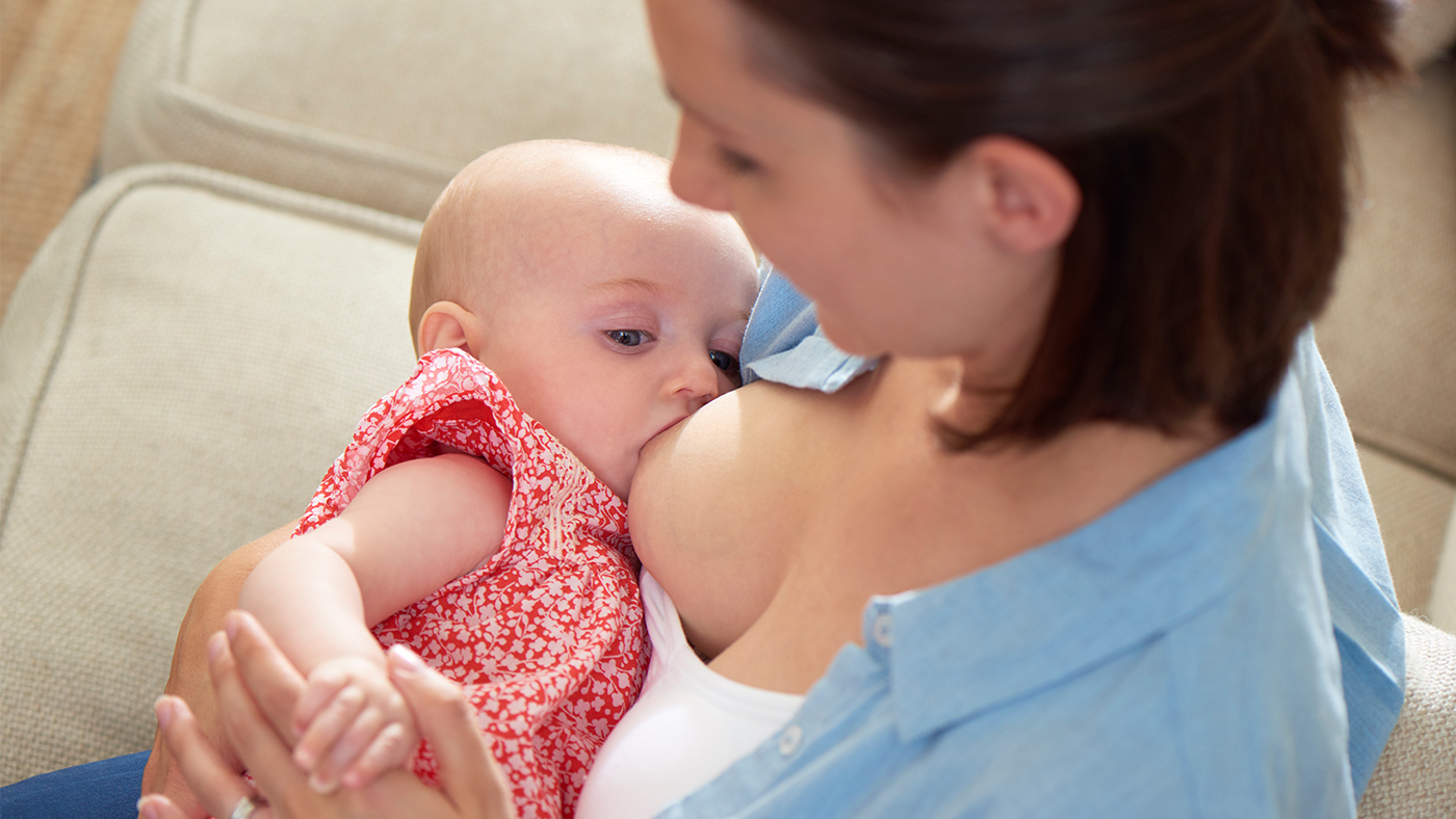 Breastfeeding with large store breasts