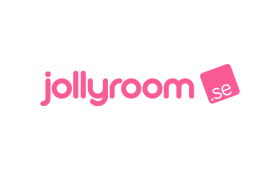 Företagslogotypen för ”jollyroom.se”, en återförsäljare av Medela i Sverige.